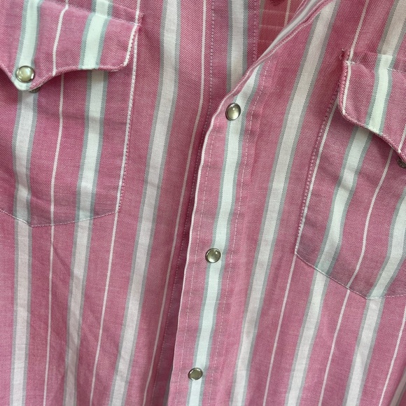 Classic Casual Pink and White Button Down Shirt - Picture 2 of 4